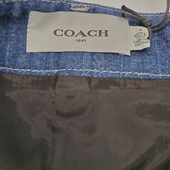 Runs big🔵 Coach 1941 Denim Patchwork Skirt - Picture 8 of 12